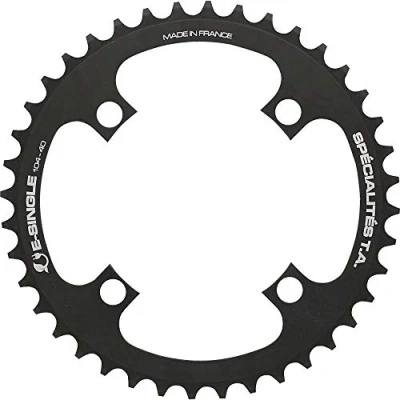 Image of Spécialités TA Unisex&#039;s E Single 104 Electric Bike Chainring, Black, 40T