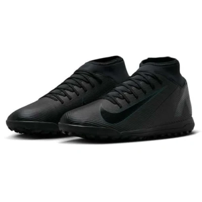 Image of Nike Performance Mercurial Superfly 10 CLUB TF Astro turf trainers, Size: 9.5, Black/deep jungle Textile/synthetics