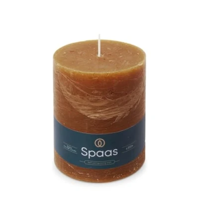 Image of Spaas Rustic Pillar Candle 100/130 mm 95h, Cognac