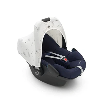Image of Dooky Hoody Cover for Baby Car Seat/ Pram/ Stroller/ Pushchair, Universal Fit, Protects from Sun, Wind and Light Rain, UPF 50+ UV Protection, Easy to Install Wash, Dandelion