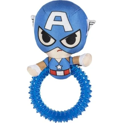 Image of CERDÁ Life&#039;S Little Moments Captain America dog chew toys Dental for dogs and puppy tough Official Marvel Licensed