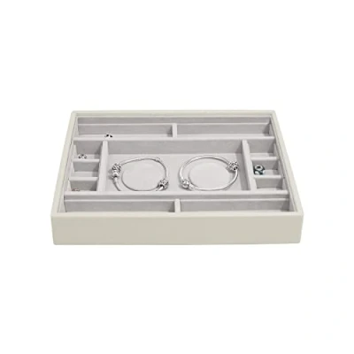 Image of Stackers Oatmeal Classic Medium Jewellery Box 2 Padded Charm Layer