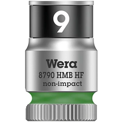 Image of Wera 8790 HMB HF Zyklop holding function socket, 3/8&quot; drive, 9x29mm, 05003743001