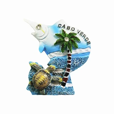 Image of Cape Verde 3D Fish Fridge Magnet Souvenir Gift,Handmade Home &amp; Kitchen Decoration Cabo Refrigerator Collection