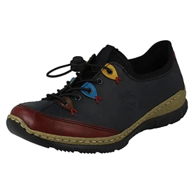 Image of Rieker Womens Navy Lace Up Shoe Size 6 UK Blue