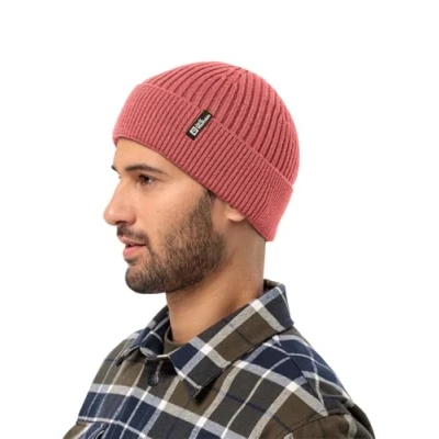 Image of Jack Wolfskin Cosy Beanie Hat, Red Coral, Standard Size