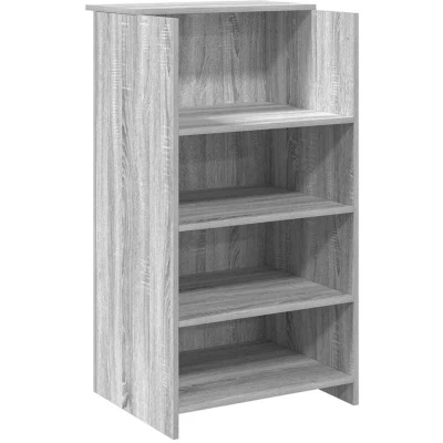 Image of vidaXL Reception Desk Counter 55x50x103.5 cm Grey Sonoma Engineered Wood Office/Hotel/Clinic Furniture with Storage