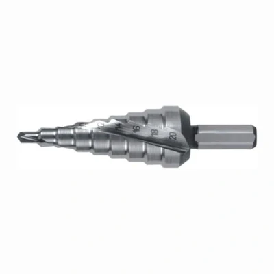 Image of RUKO HSS Spiral Fluted Step Drill Bit with Split Point, Bright Finish, 4.0 20.0 mm Diameter, Size 1, 75.0 Length, R101051