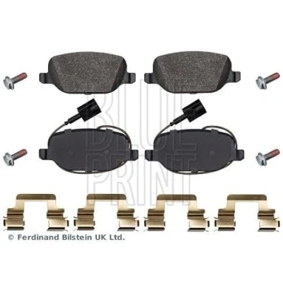 Image of 77366753 Brake pad set BLUE PRINT ADBP420056 Rear Axle incl. wear warning contact with fastening material attachment