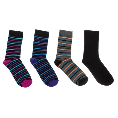 Image of Kisses&amp;Love Womens Pack 4 High top socks with anti pressure cuff KL2017M women Multicolour One Size