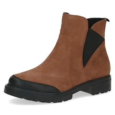 Image of CAPRICE Women&#039;s 9 25451 41 Flat Ankle Boot, Muscat Suede, 3.5 UK