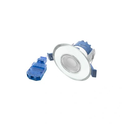 Image of Ovia Fixed Dimmable Multi Wattage CCT IP65 LED Downlight Chrome (Pack of Single)