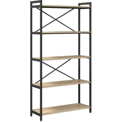Image of Bookcase Sonoma oak 80 x 30 153 cm Engineered wood Vidaxl