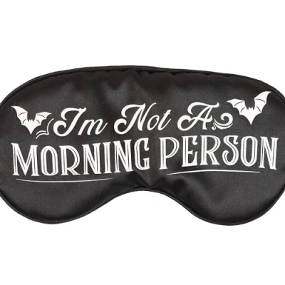 Image of Ultimate Sleep Companion: Stylish Black Satin Mask for Daytime Napper&#039;s Choice