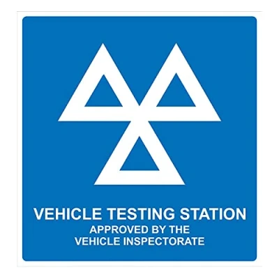 Image of MOT Vehicle Testing Station Garage Sign, 1.2mm Recyclable Polypropylene, W625mm x H600mm