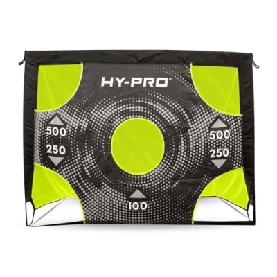 Image of Hy Pro 4ft x 3ft 2 in 1 Target Pop Up Flexi Football Goal, Portable Goal with Carry Bag for Indoor Outdoor Kids Adults