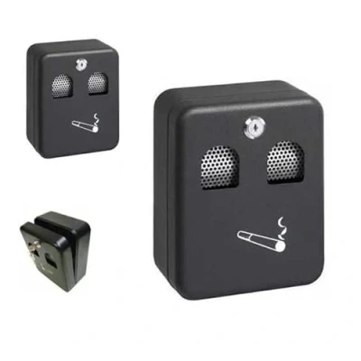 Image of Heavy Duty Premium Quality Wall Mounted Cigarette Bin Ashtray Pubs Clubs Office Home Luminous Motif Smoking Shelter Lockable Slimline Outdoor (ASHTRAY 66191)