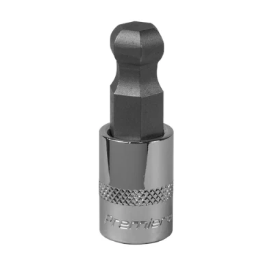 Image of Sealey Premier Ball End Hex Socket Bit 12mm 3/8&quot;Sq Drive