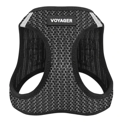 Image of Voyager Step in Air Dog Harness All Weather Mesh Vest for Small and Medium Dogs by Best Pet Supplies Gray (2 Tone), S