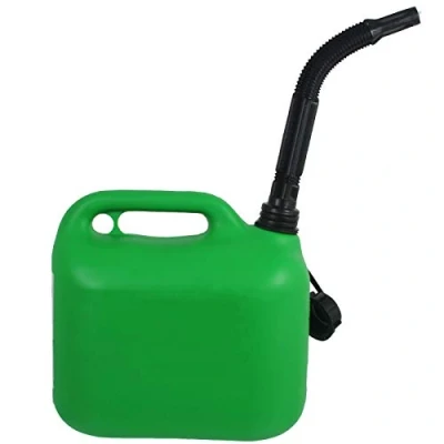 Image of SPARES2GO Green Jerry Can with Flexible Spout (5 Litre)