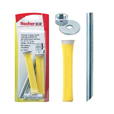 Image of Fischer FIS H 2X Stocking Plugs and M10 Threaded Bars for Chemical Anchor, 508301