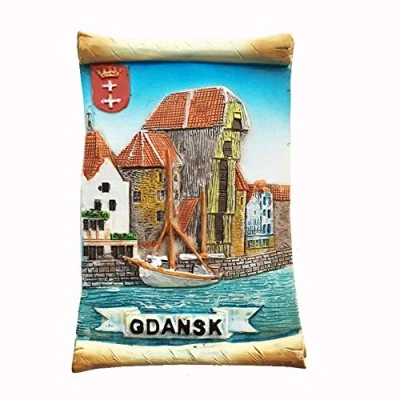 Image of Gdansk Poland 3D Fridge Magnet Collection,Home &amp; kitchen Decoration Magnetic Sticker Refrigerator Tourist Souvenir Gift