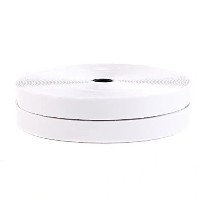 Image of TUKA 25m x 25cm Hook and Loop Tape self Adhesive, 82 Feet (25meter Loop) Length, Width 25 mm, Backside Adhesiv &amp; Tape, TKB5009 White