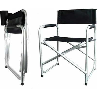 Image of Garden Mile Camping Chair 2 Black Lightweight Foldable Seat with Cup Holder Folding Outdoor Portable Ideal as Fishing Chair, Festival Furniture, Chairs for Adults