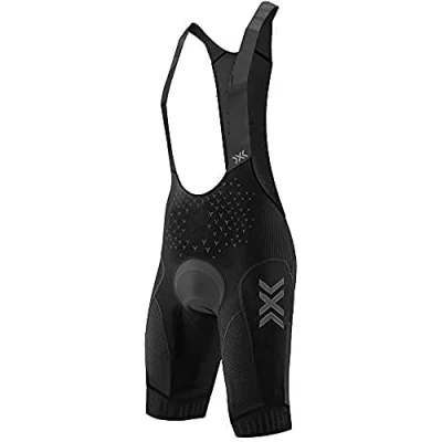 Image of X BIONIC Men Twyce 4.0 Bike Padded Bib Shorts Opal Black/Arctic White, Small