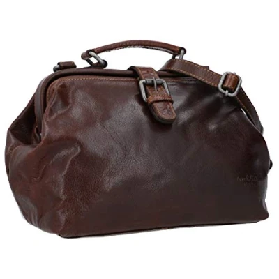 Image of Gusti Lillith Vintage Leather Shoulder Bag Handbag Doctor&#039;s Brown