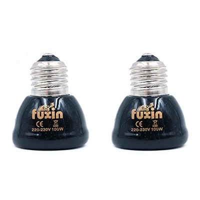 Image of ANCLLO E27 Bulb Far Infrared Ceramic Pet Heating Lamp for Lizard Fruit Spider Reptile Box Warmer Bulbs 100W