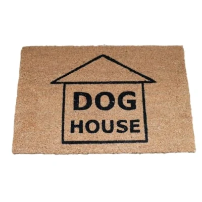Image of Coir Novelty Door Mat Outdoor Indoor Front Entrance Doormat Heavy Duty Nonslip Floor Dirt Trapper House Warming Gifts Dog