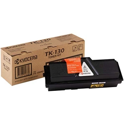 Image of Kyocera TK 130 K Toner Black, Original Premium Printer Cartridge 1T02HS0EUC for ECOSYS FS 1028MFP, 1128MFP, 1300D, 1350DN