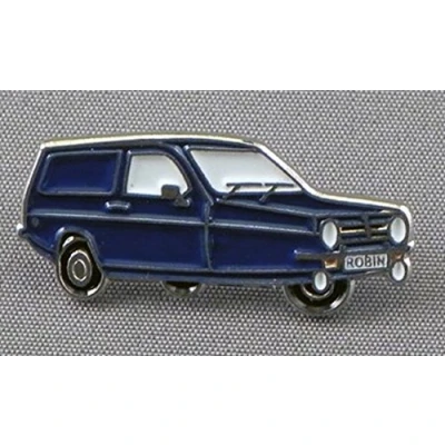 Image of Metal Enamel Pin Badge Brooch Reliant Robin Blue