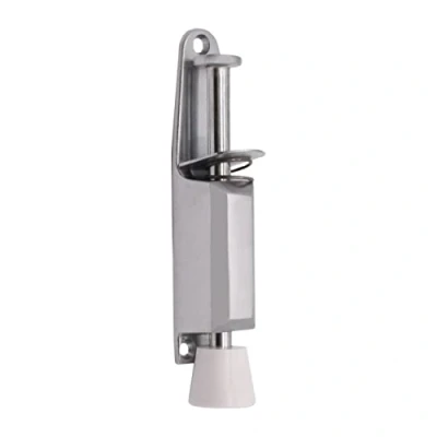 Image of EAI Door Stop Holder Kick Down Up to 40mm Gaps Satin Chrome