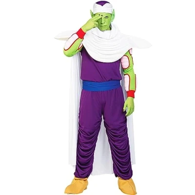 Image of Funidelia Piccolo Costume Dragon Ball for man Manga, Saiyan, Cartoons adults accessory fancy dress &amp; props Halloween, carnival parties Size XL Purple