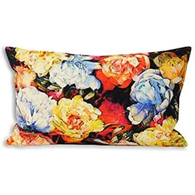 Image of Paoletti Chaumont Rectangular Floral Cushion Cover Multicolour Cotton One Size