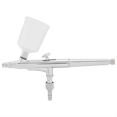 Image of Airbrushing System Kit, Multifunctional Dual Action Airbrush Kit Needle Large Capacity Cup Spray Gun Paint Art Tools for Nail Beauty Cake Decorating Tattoo(0.3mm)