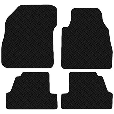 Image of Carsio Car Mats 4pc Set For Vauxhall Mokka 2012 Onwards Tailored Fit Rubber Floor Mat Complete Accessory Black Custom Fitted Anti Slip Backing, Heavy Duty &amp; Waterproof