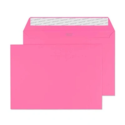 Image of Blake Creative Colour C5 162 x 229 mm 120 gsm Peel &amp; Seal Wallet Envelopes (302) Flamingo Pink Pack of 500