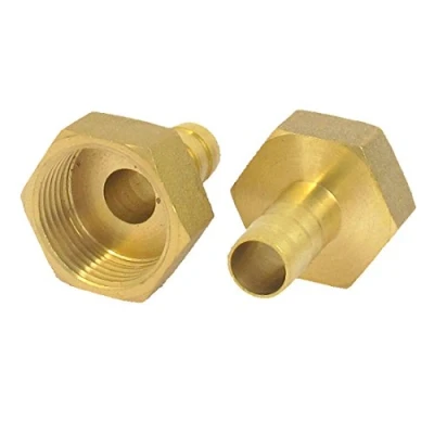 Image of sourcingmap 3/4BSP Female Thread 12mm Tube Dia Brass Hose Barb Coupler Connector 2pcs