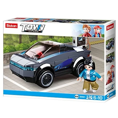 Image of Sluban M38 B0901 Town Electric Car, Multicolored, M
