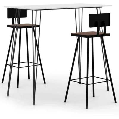 Image of vidaXL 3 Piece Bar Set White