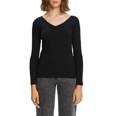 Image of ESPRIT Women&#039;s 103EE1K328 T Shirt, 001/BLACK, XXS