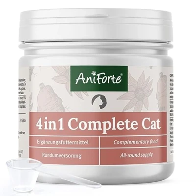 Image of AniForte 4in1 Complete Cat 60 g Care for Cats, Rich in Antioxidants, Vitamins, Minerals, Powder with Taurine, Collagen Joints, Nervous System, Immune Gastrointestinal Support