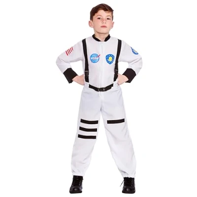 Image of Wicked Costumes Boys Moon Mission Astronaut Fancy Dress Costume Large (8 10 Years)