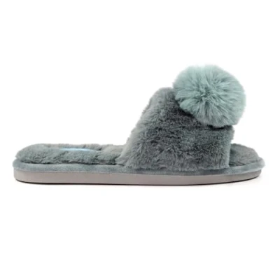 Image of Ladies Cara Grey Slipper M