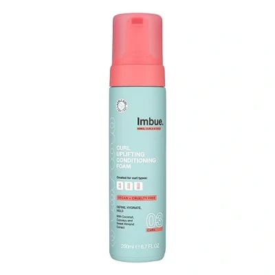 Image of Imbue Curl Uplifting Conditioning Foam Hair Mousse Conditioner Curly Girl Movement Paraben Free Vegan, White