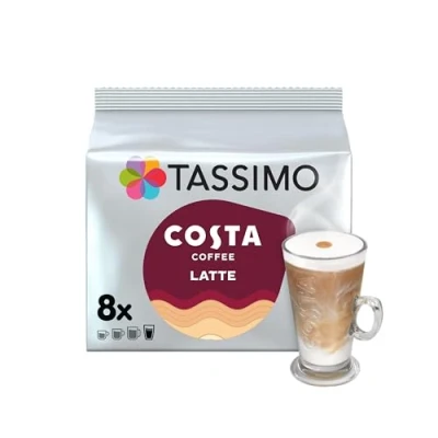 Image of Tassimo Costa Latte Coffee 16 Pods x5 Pack (Pack of 80) 4056534