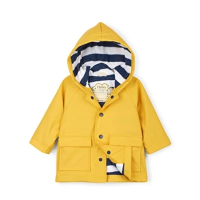 Image of Hatley Baby Boys&#039; Printed Raincoats, Yellow (Yellow 700), (Size: 12 18 Months)